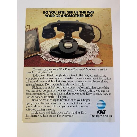 Vintage 1986 At&T Bell Telephone Laboratories Advertisement Print Ad